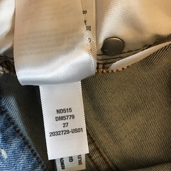 Madewell 27 Perfect Vintage Straight Jeans Women’s Light Wash Distressed ND515 - Picture 11 of 12